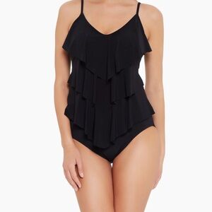 Magicsuit Black Layered Rita Tankini Swim Top
